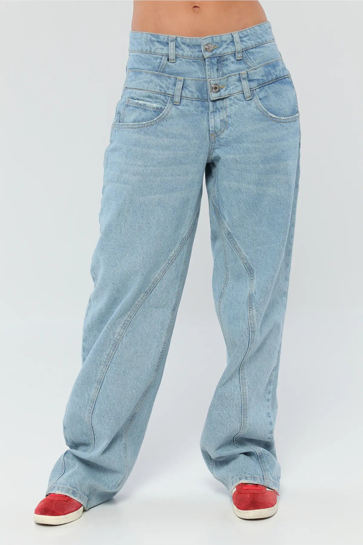 JEAN SLOUCHY DOBLE PRETINA