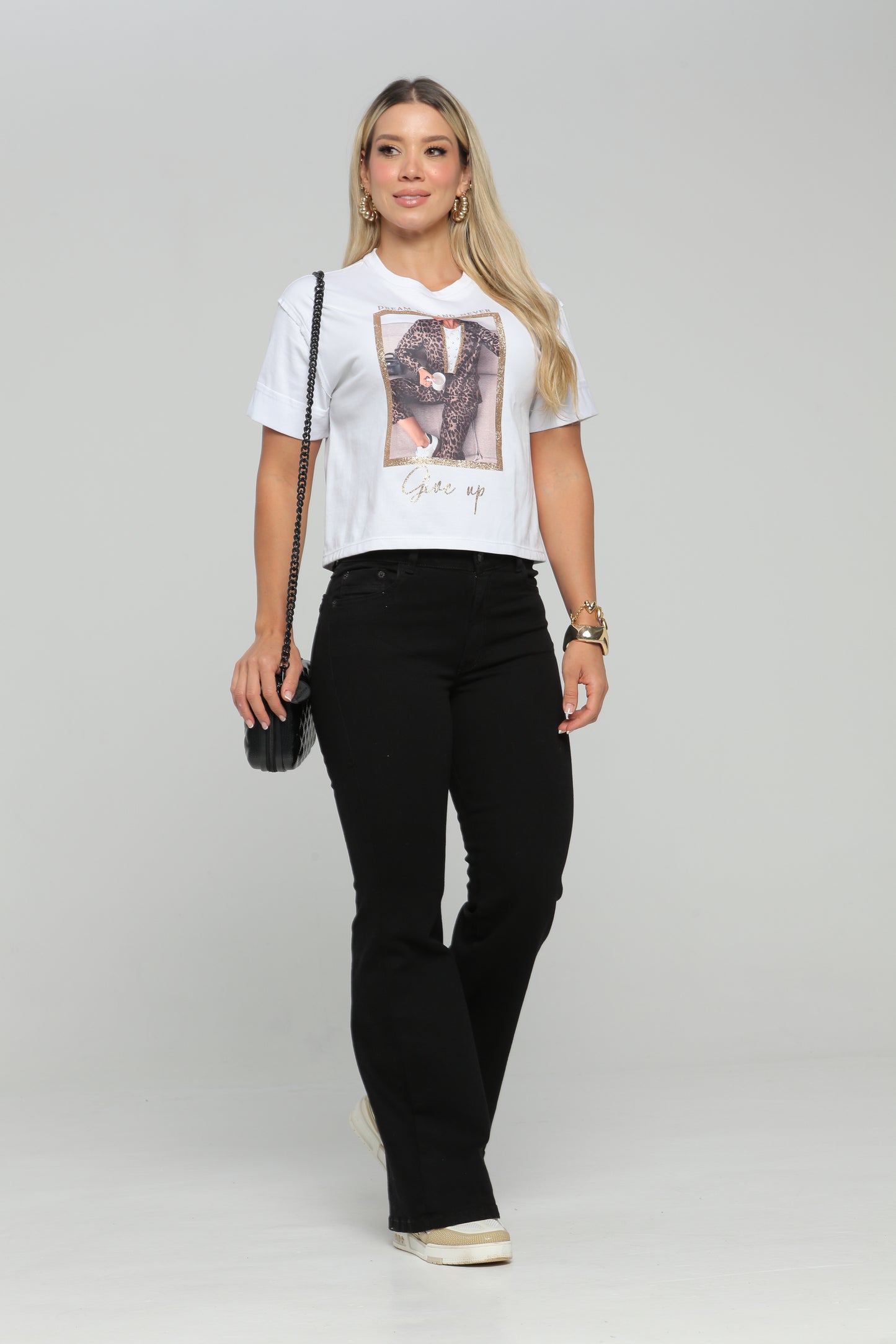 Blusa Manga Corta con Estampado