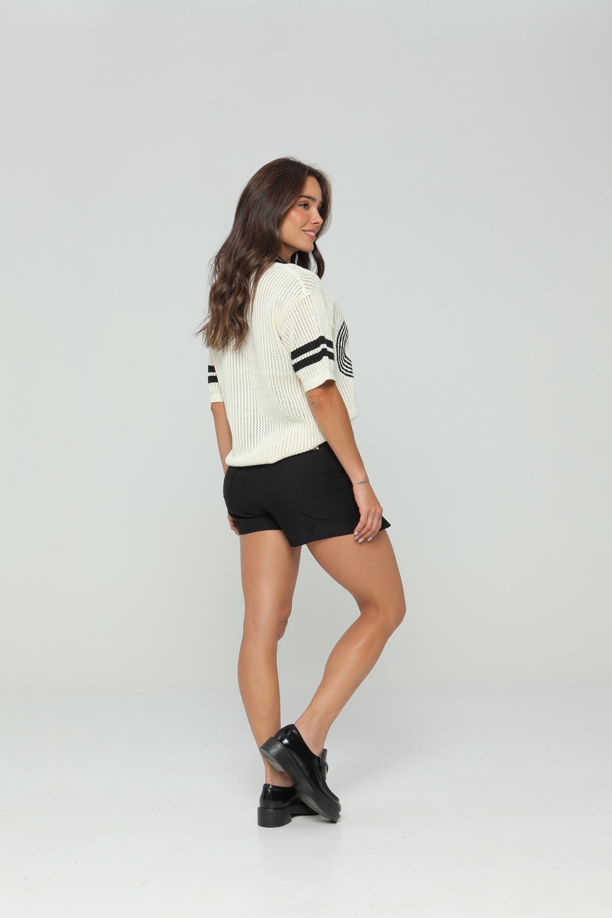 Blusa tejida con cuello