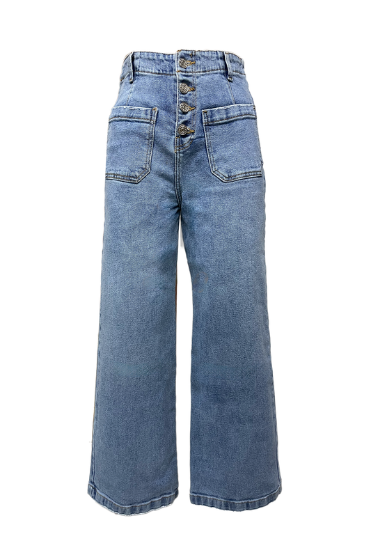 JEANS CULLOTTE TIRO ALTO