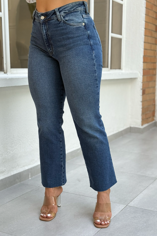 JEAN TIRO ALTO CROP PANT OSCURO