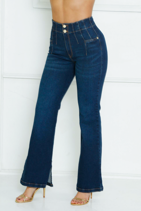 JEANS TIRO ALTO BOTA CAMPANA