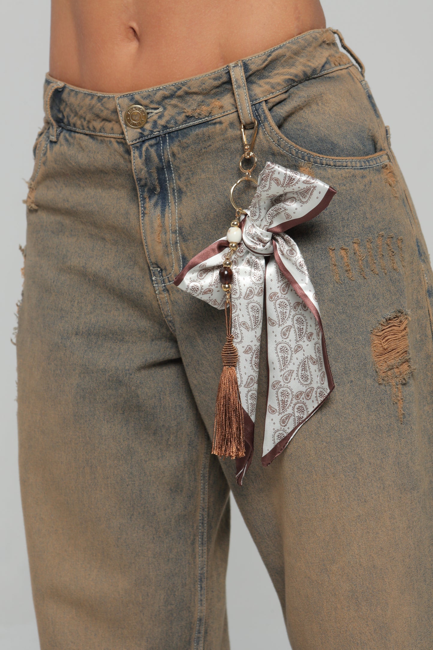 Jean Baggy Tiro Bajo Con Accesorio