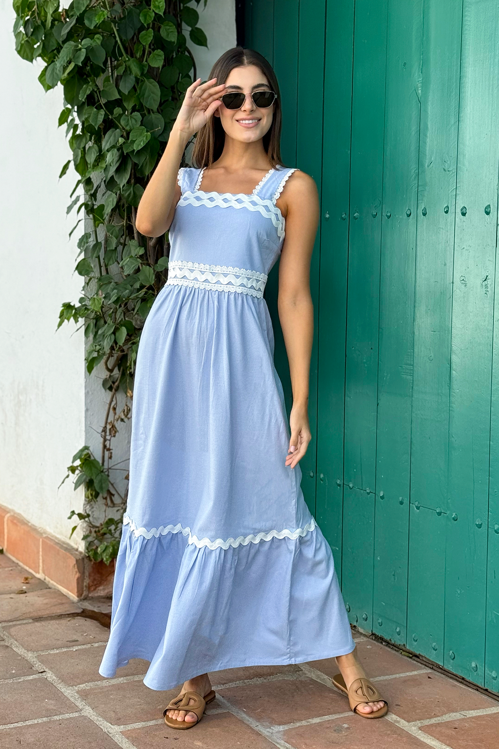 VESTIDO LARGO LINO