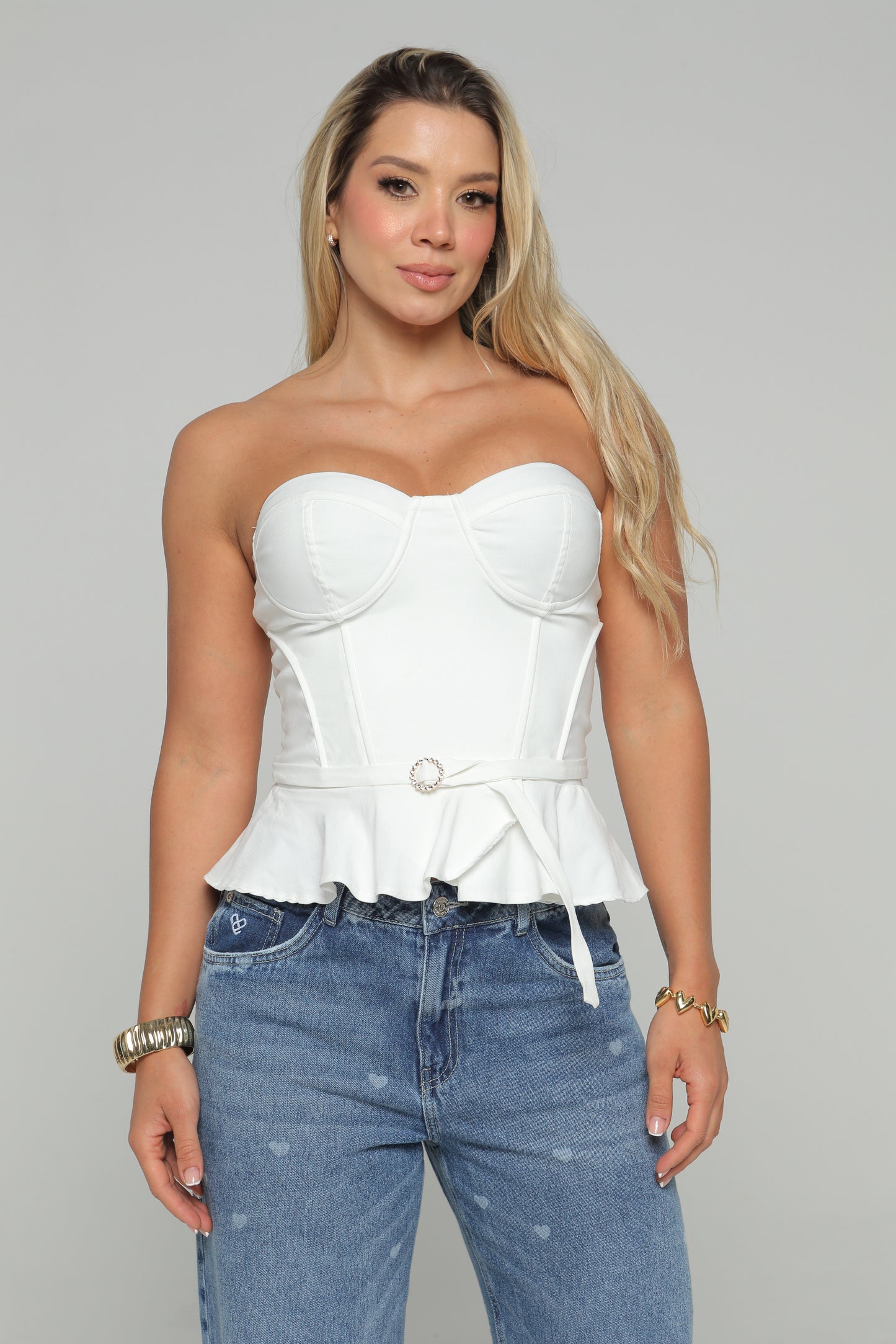 Corset con Bolero y Hebilla Decorativa
