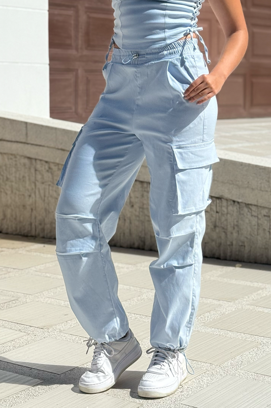 PANTALÓN CARGO CON ELÁSTICO
