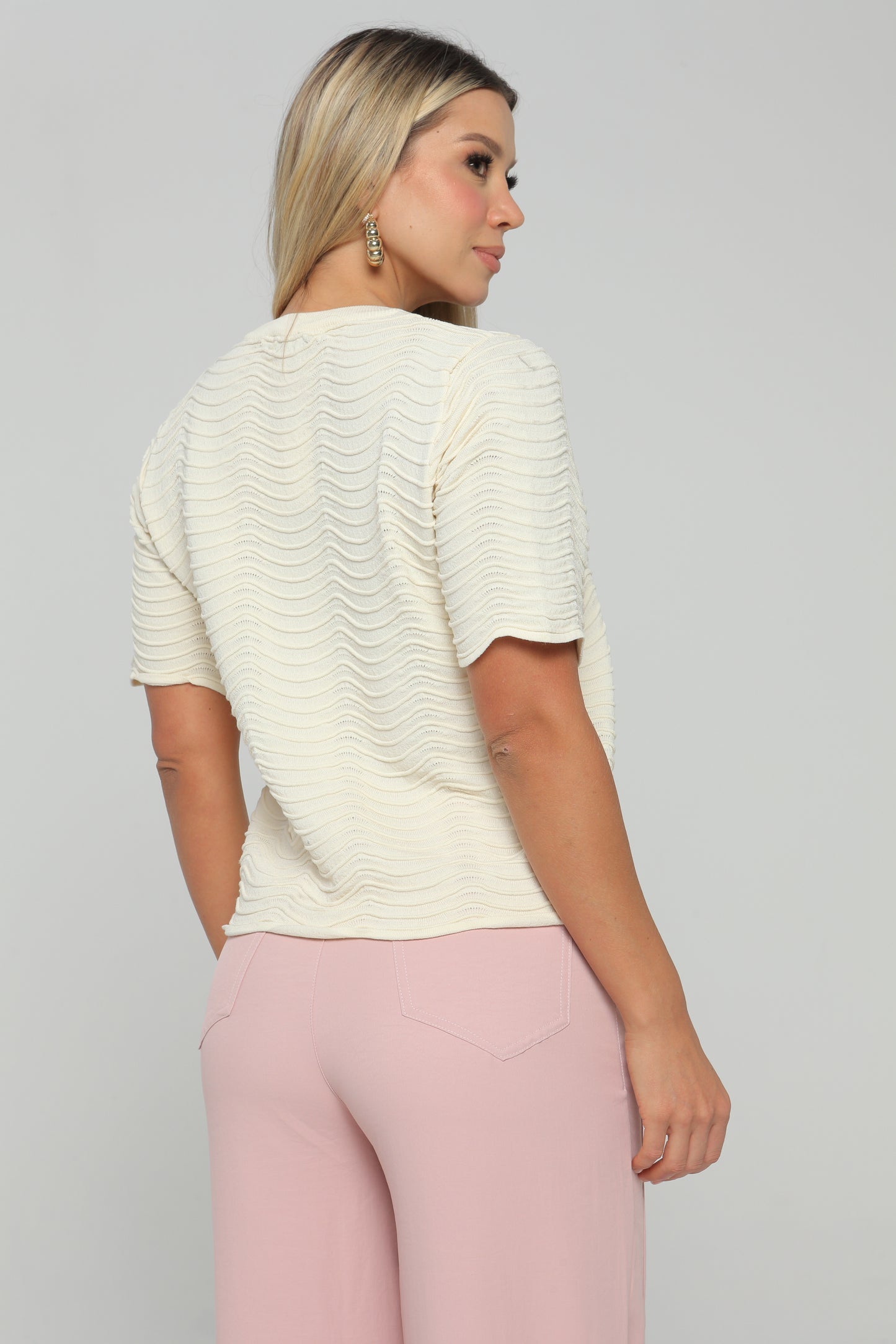 Blusa Manga Corta Con Grabado