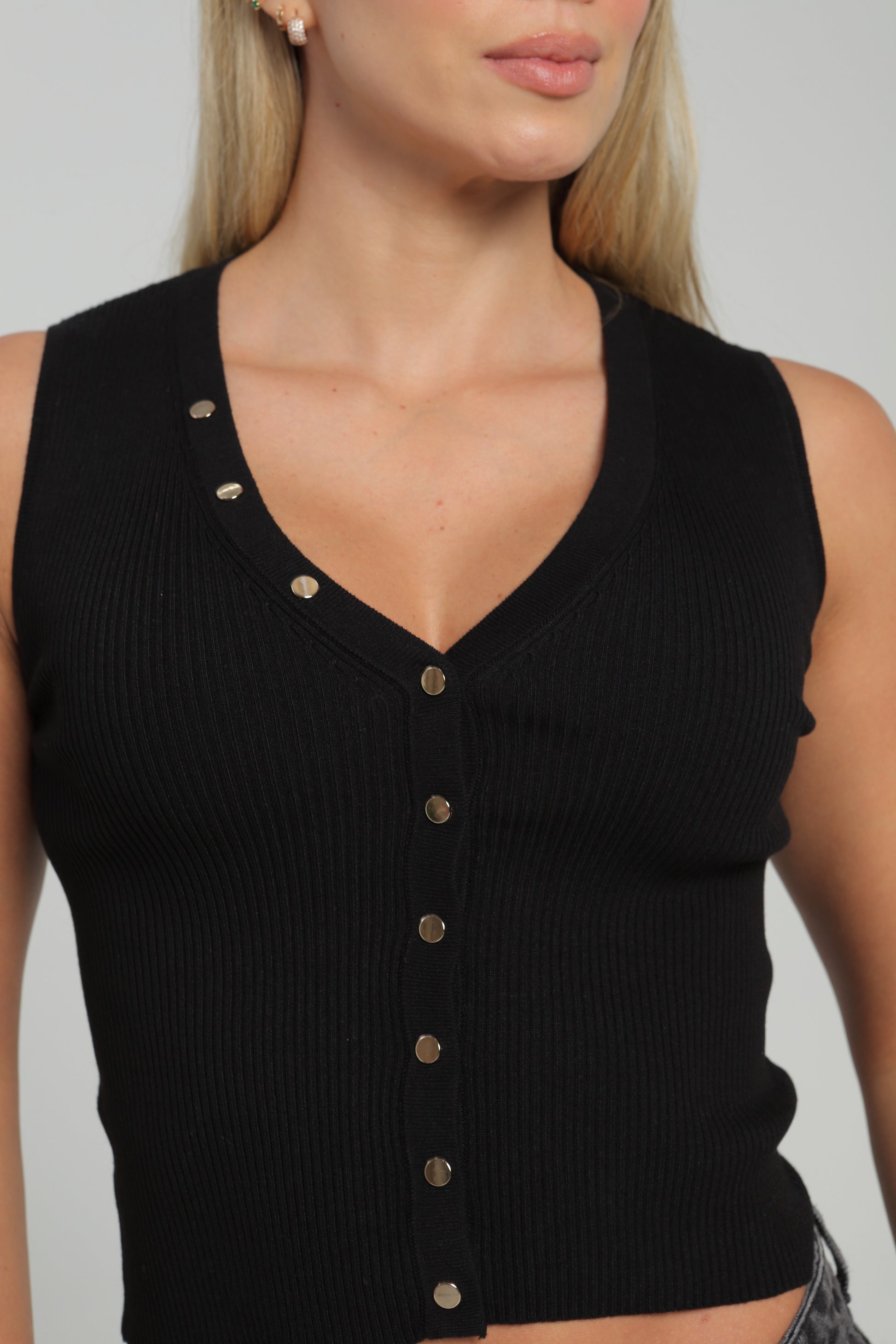 Blusa Sisa Con Taches Negro, Blanco Skala