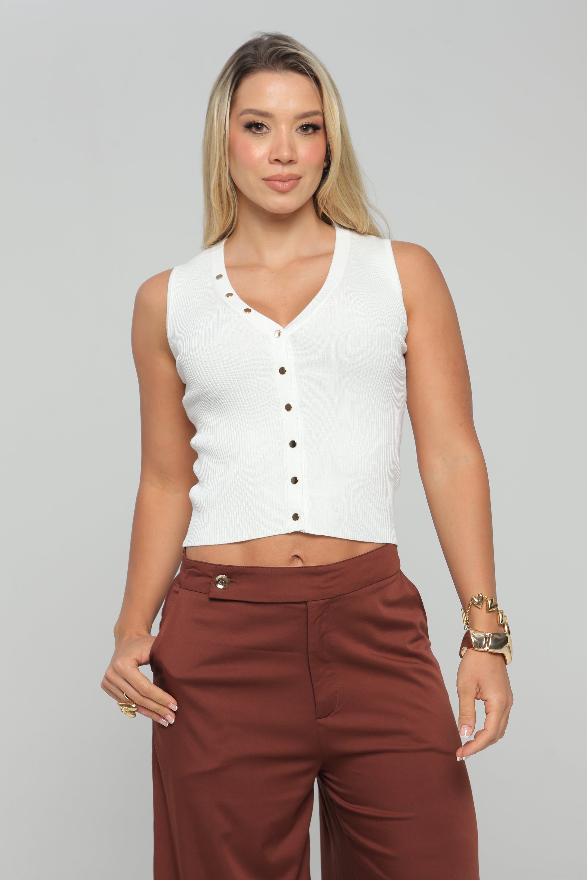 Blusa Sisa Con Taches Negro, Blanco Skala