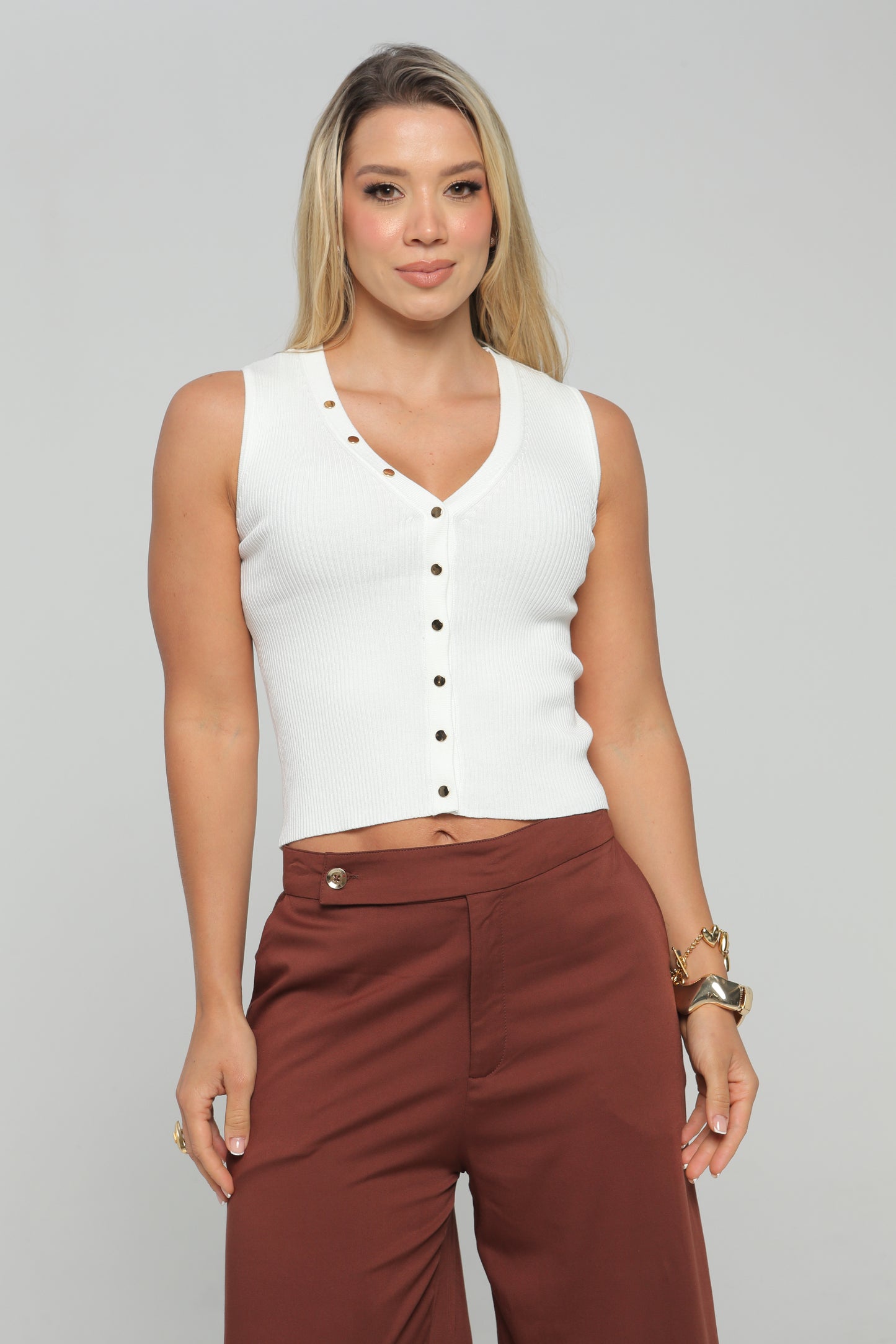 Blusa Sisa Con Taches Negro, Blanco Skala