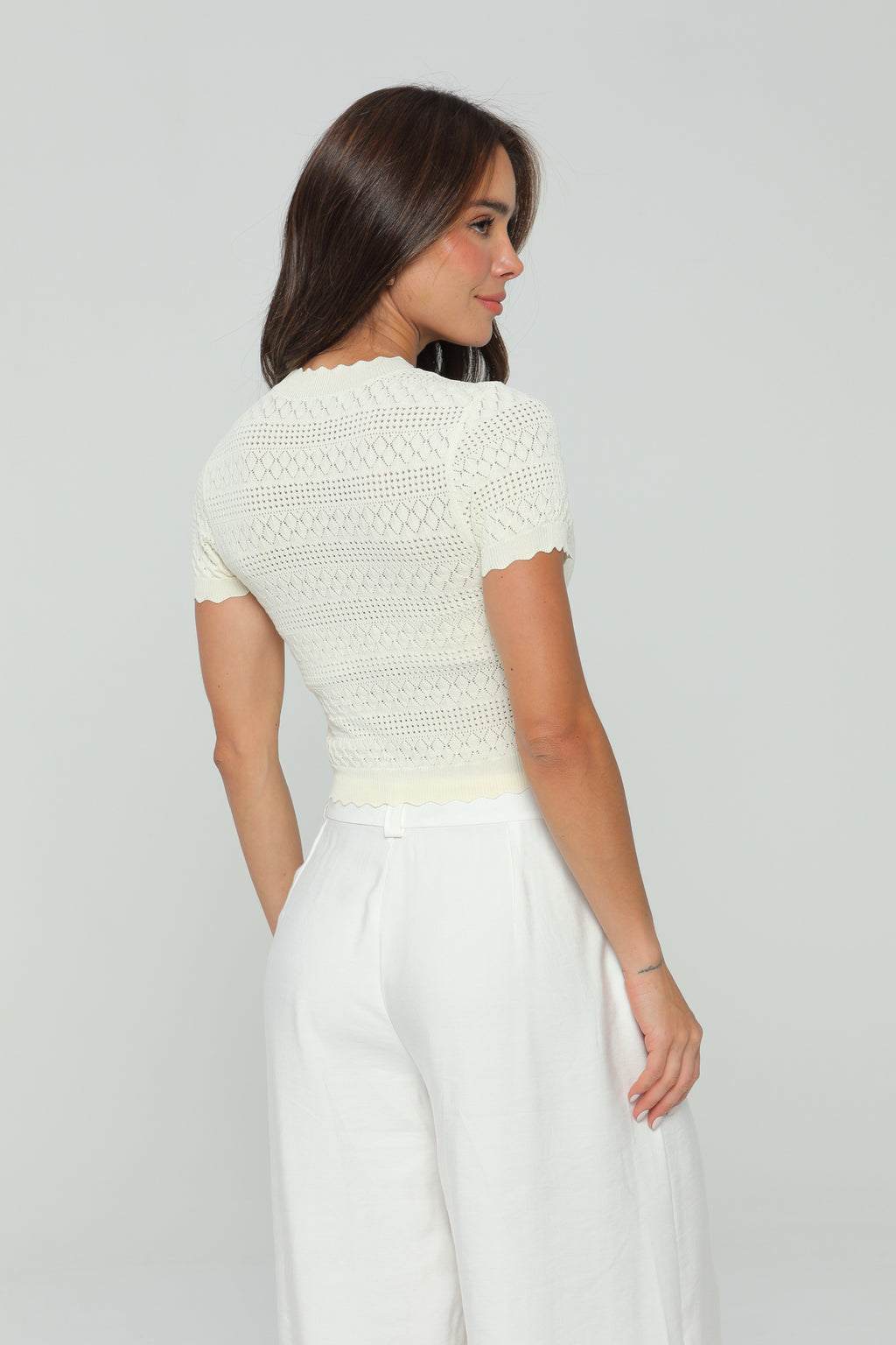 Blusa Tejida de Manga Corta