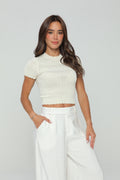 Blusa Tejida de Manga Corta