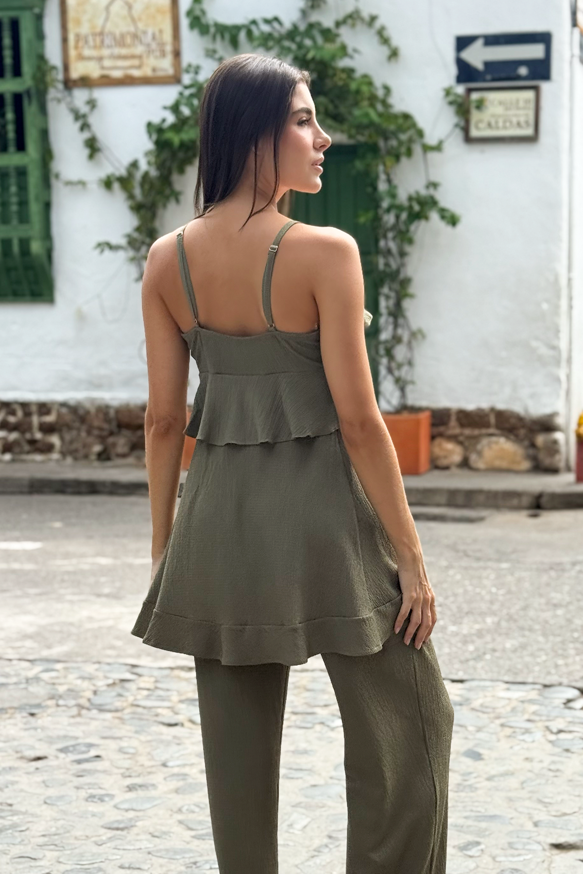 BLUSA DE TIRAS CON BOLERO