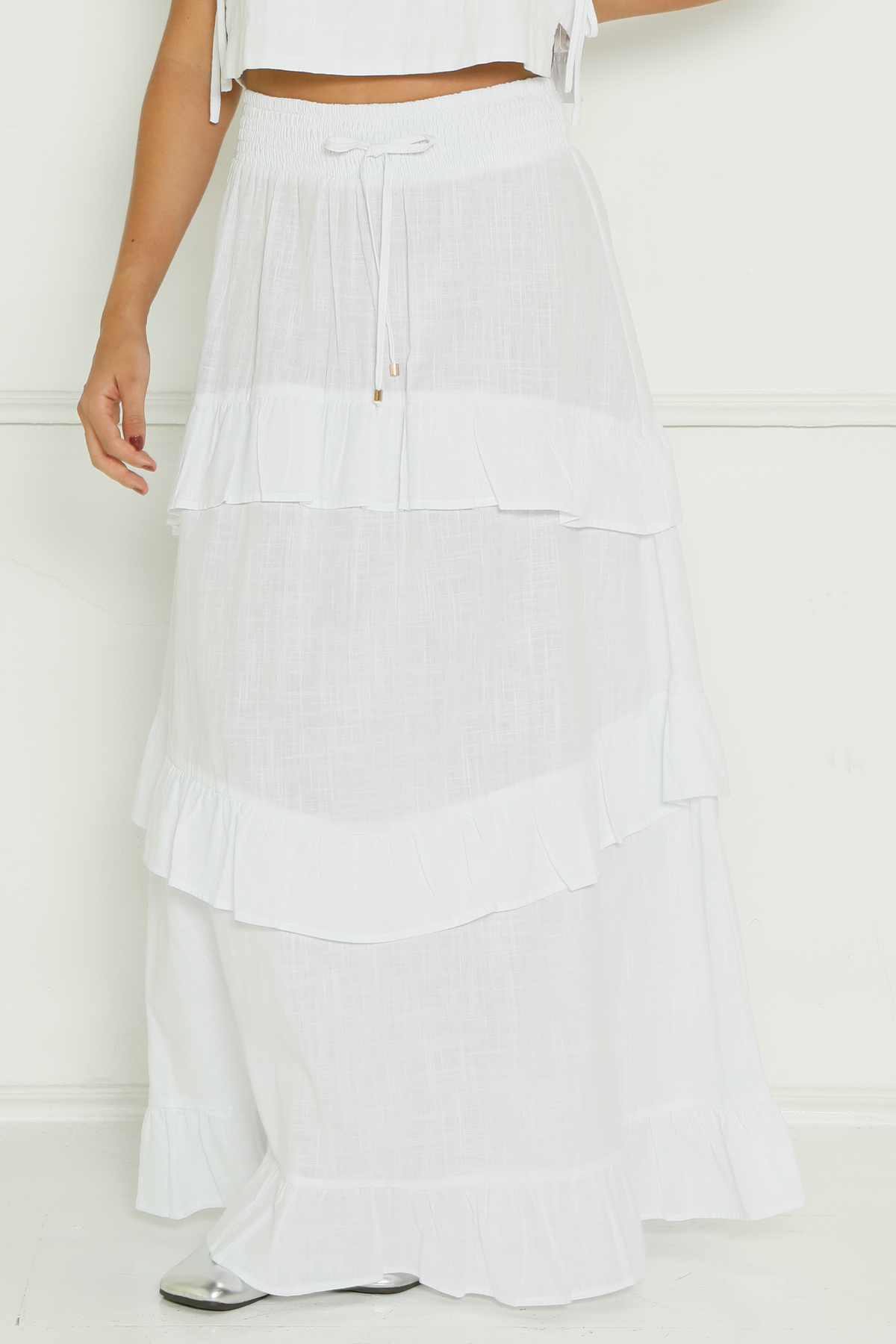 FALDA LARGA CON PRETINA