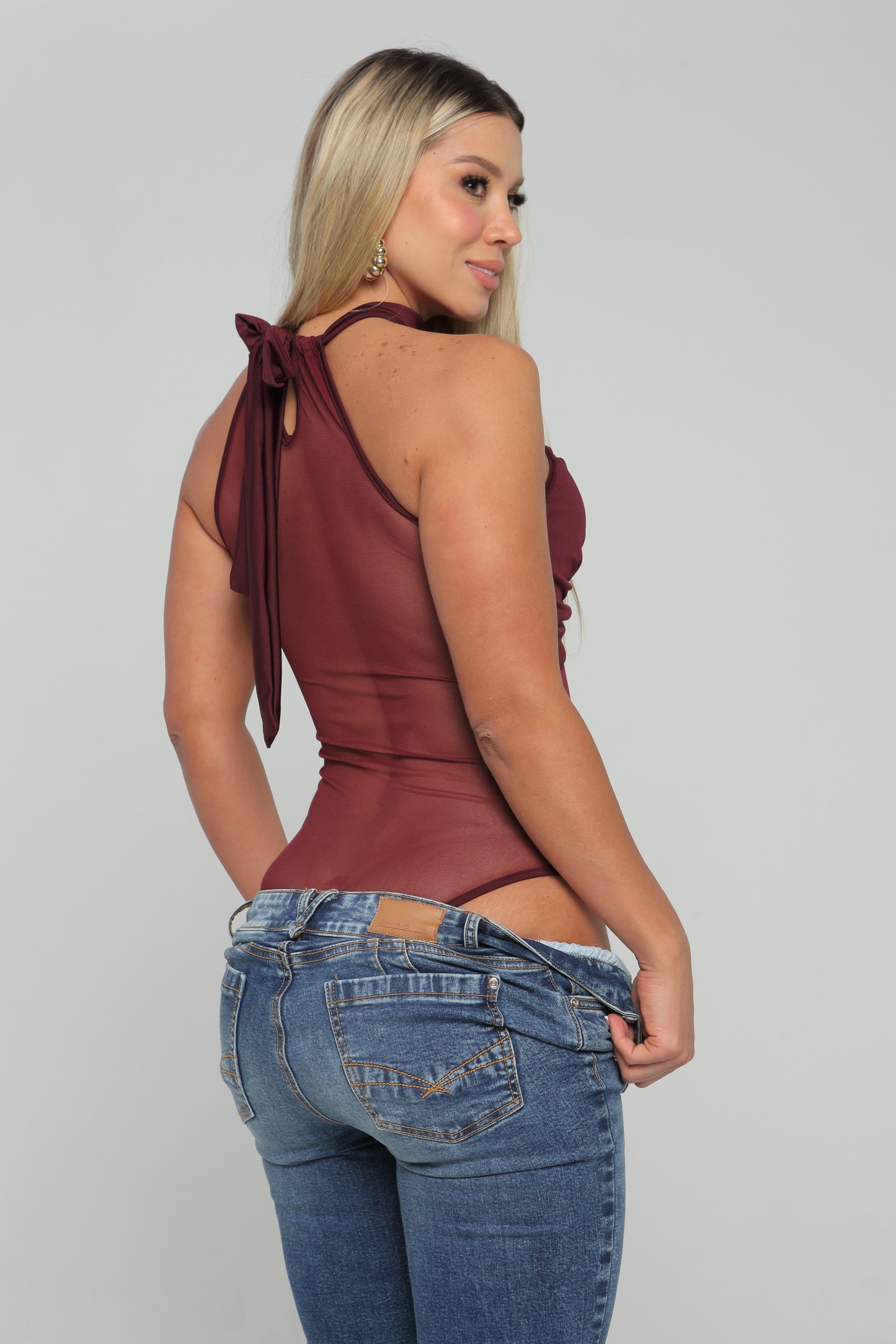 Body Sisa Cuello Halter de Amarrar