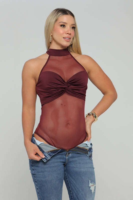 Body Sisa Cuello Halter de Amarrar