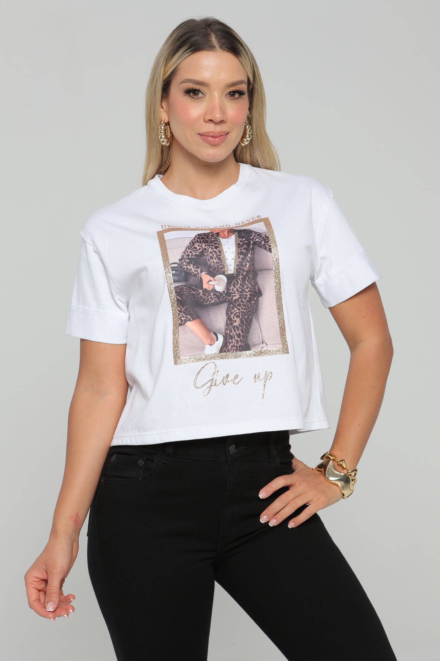 Blusa Manga Corta con Estampado