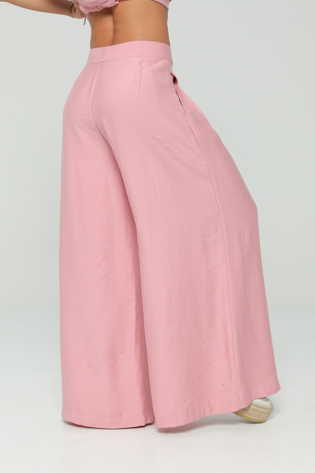 Pantalón Palazzo con Prenses en Costados