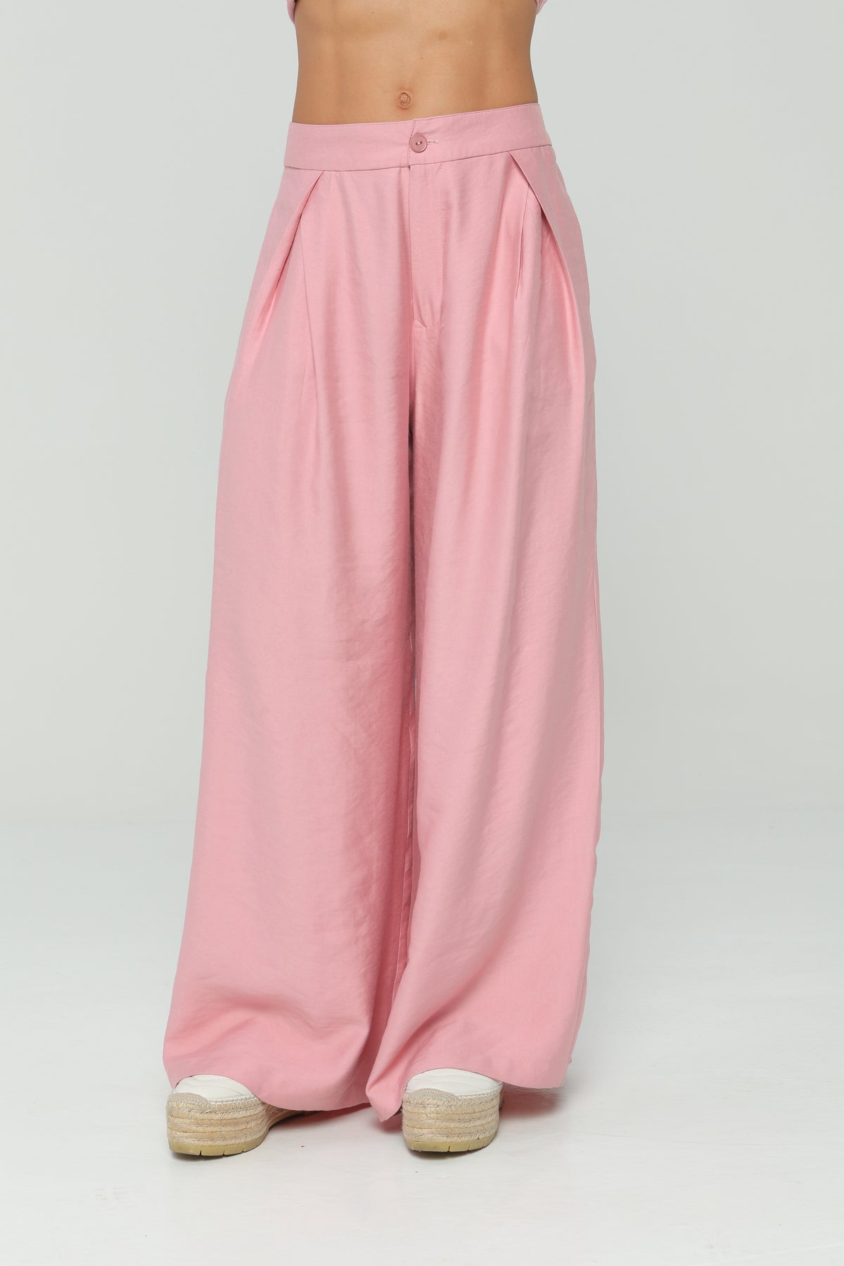 Pantalón Palazzo con Prenses en Costados