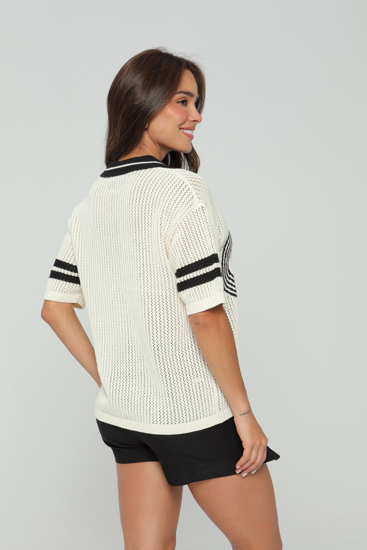 Blusa tejida con cuello